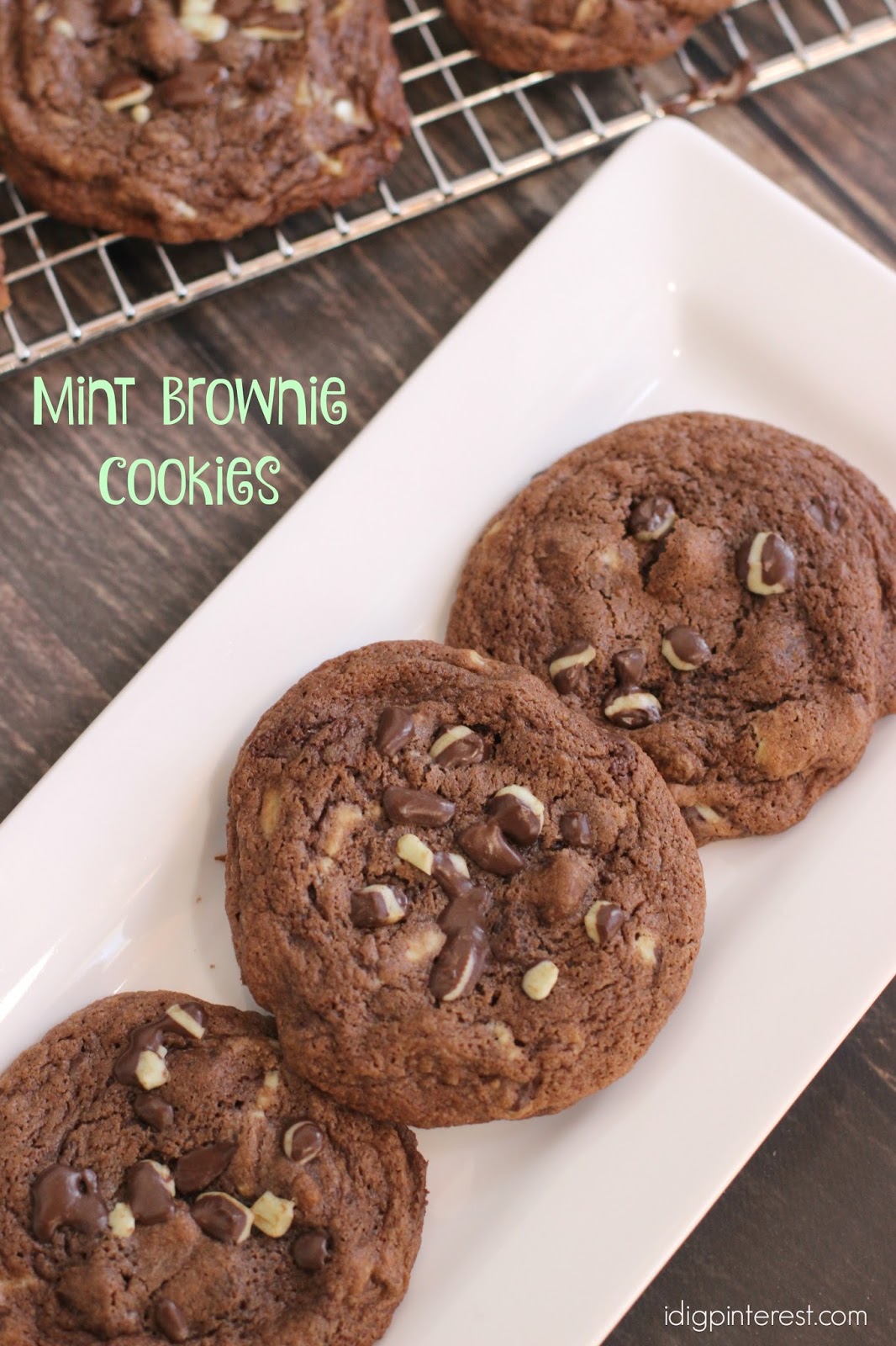 Mint Brownie Cookies I Dig Pinterest
