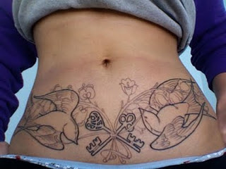 Women Stomach Tattoo