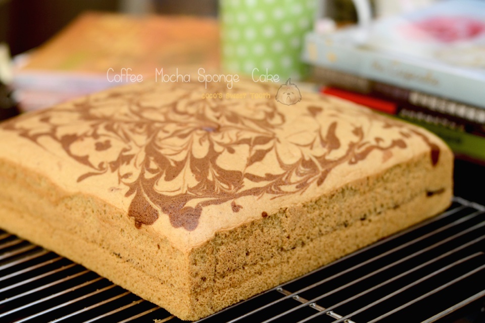 Coco's Sweet Tooth...The Furry Bakers Coffee Mocha Sponge Cake