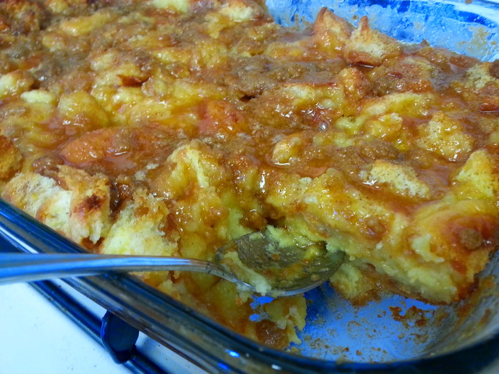 So There. Happy New Year! Hawaiian Roll Caramel Bread Pudding