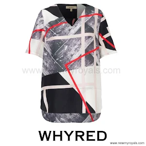 CrownPrincess Victoria Style WHYRED Grace Silk Print Top