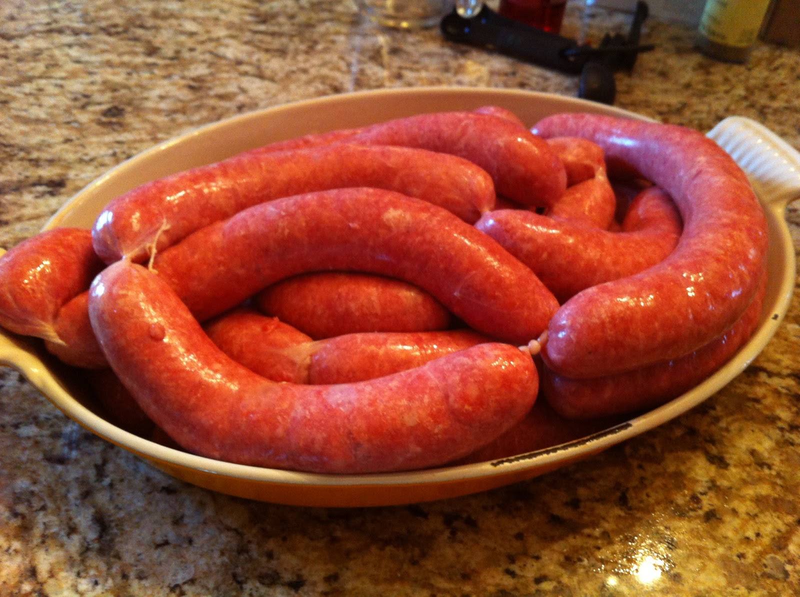 Mamma's Cooking 100th post! Sausage done!