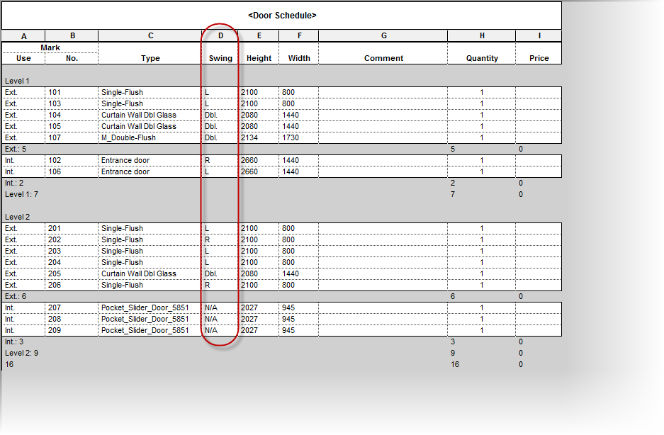 Revit Add Ons Reforma Swing Direction Add In Schedule Door