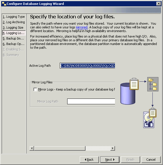 Changing DB2 Database logging methods (CUBICRACE)