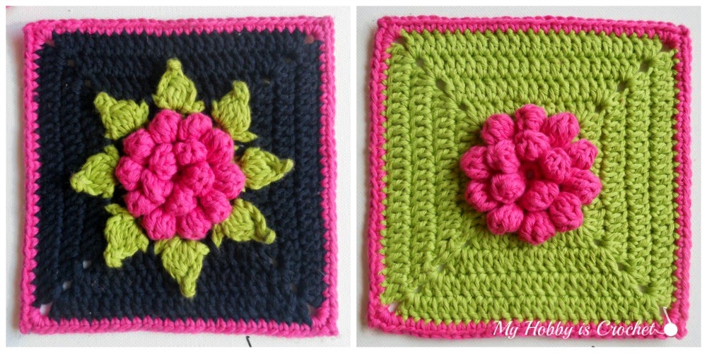 My Hobby Is Crochet: Dahlia in a square - Granny Square ...