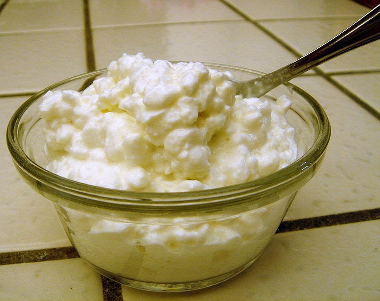 Food related medical terms Cottage cheese appearance