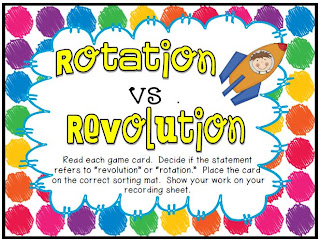 Classroom Freebies Too: Teaching Rotation vs. Revolution - Freebie Game!