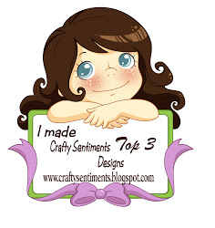 I'm a top 3 winner at Crafty Sentiments Challenge