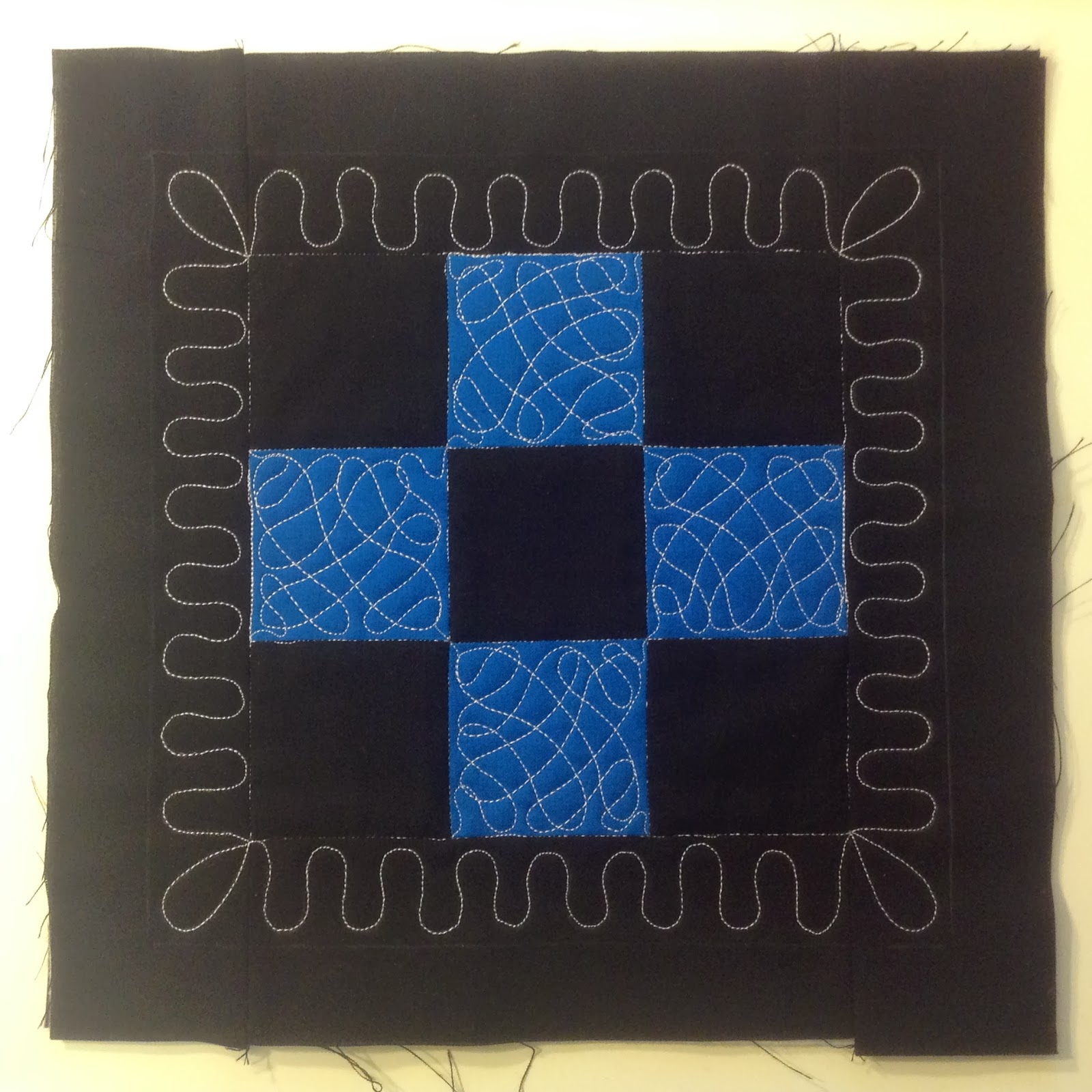 free motion quilting wiggly pasta