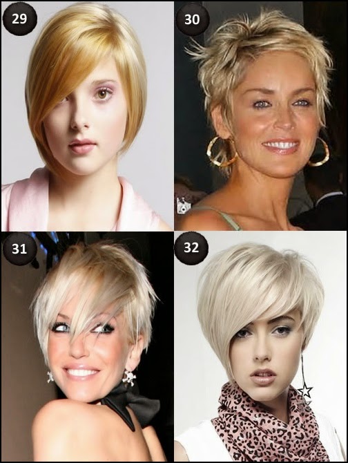 Blonde short hairstyles for oval faces Blonde short hairstyles