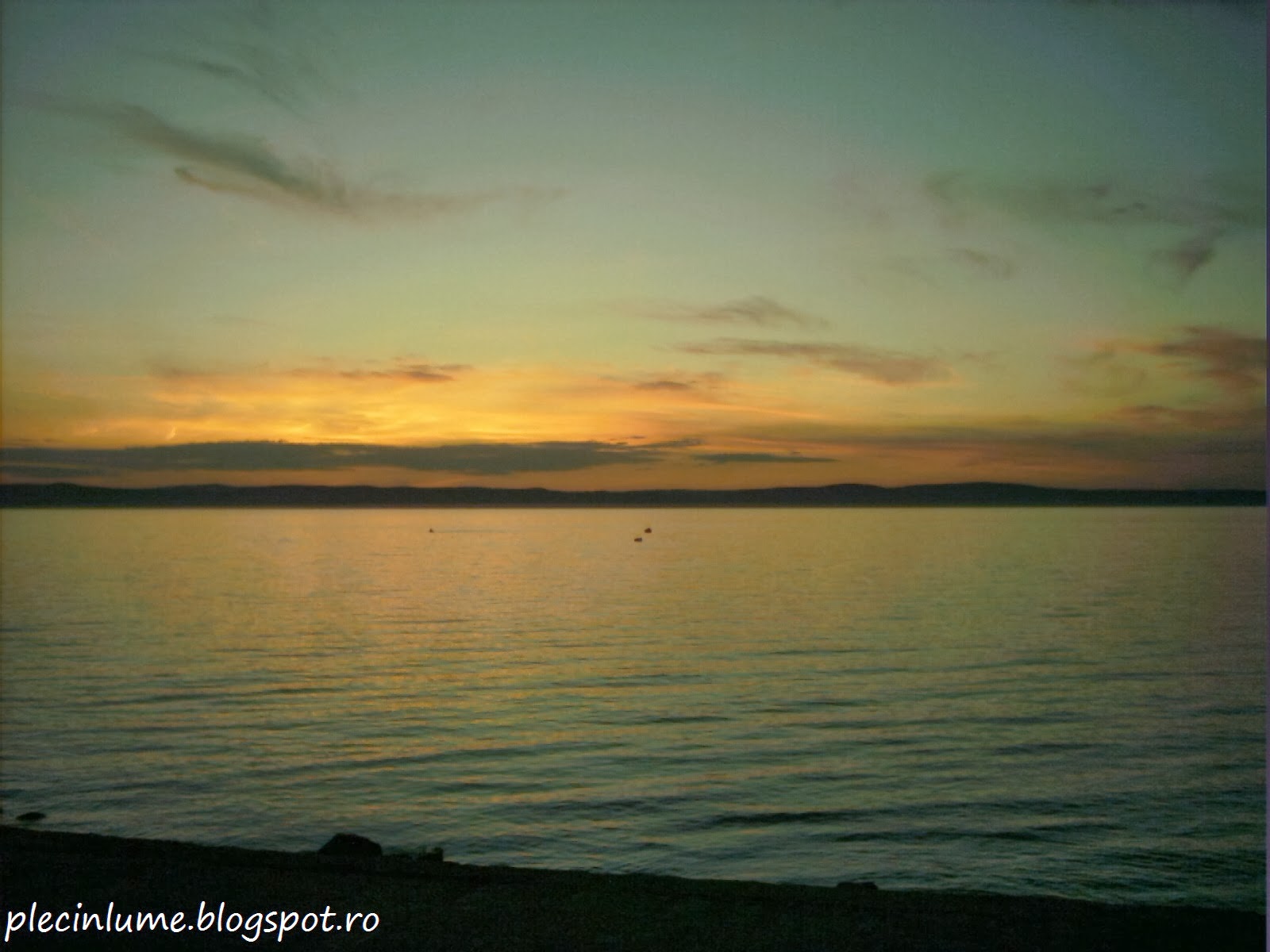 Lacul Balaton la apus Lacul Balaton la apus
