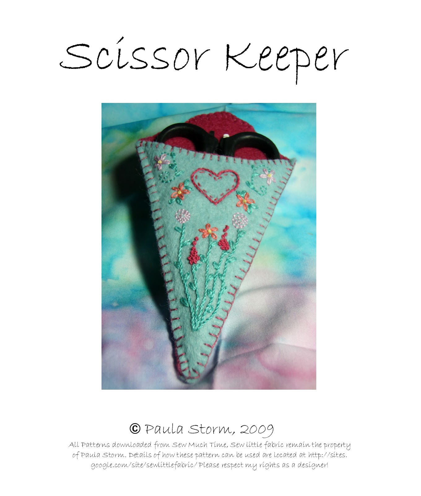 Sew Little Fabric by Paula Storm Free Embroidery Patterns