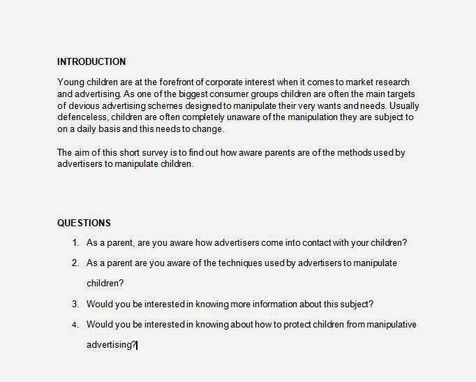 Questionnaire introduction sample pdf image