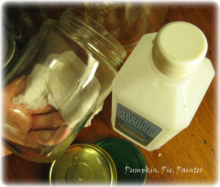 Pumpkin, Pie, Painter Fall Fun from Old Glass Jars.