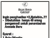 Loker (Sopir) Pengemudi untuk Penambahan Armada Baru PT. BLUE BIRD