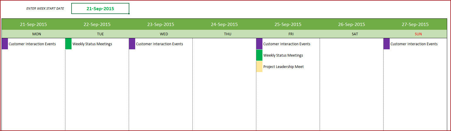 excel calendar maker
