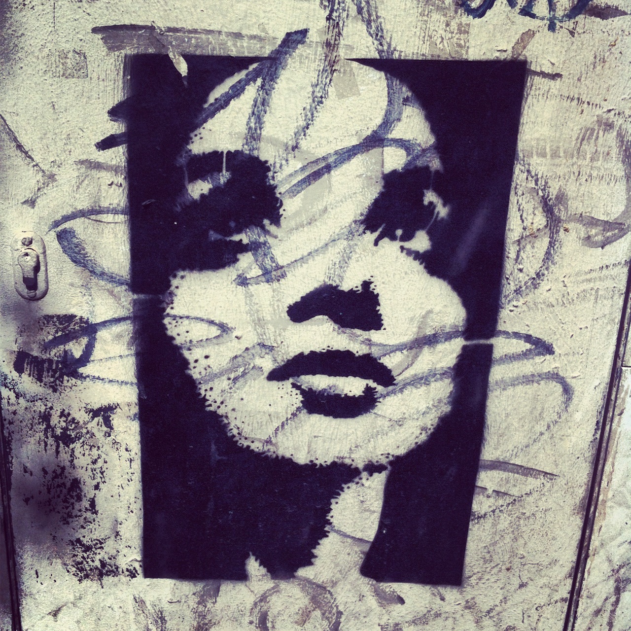 STREET ART BARCELONA Red Stencil