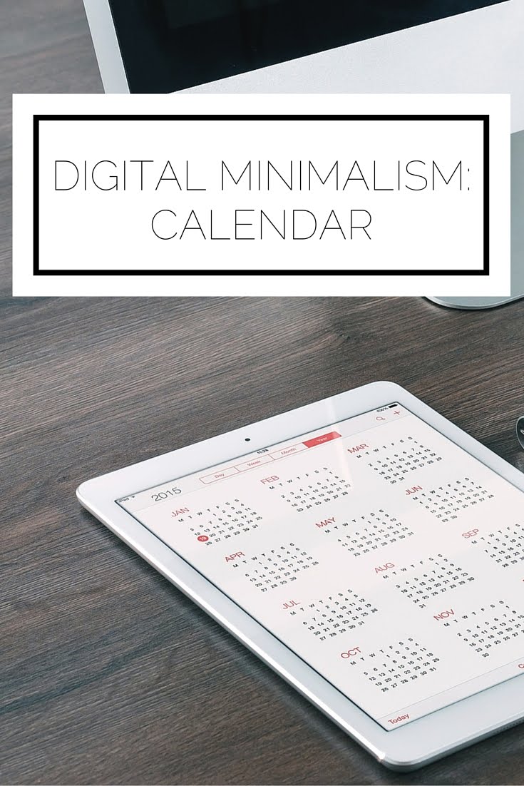 Digital Minimalism Calendar