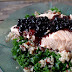 Simple Broth Poached Salmon with Blueberry Balsamic Reduction