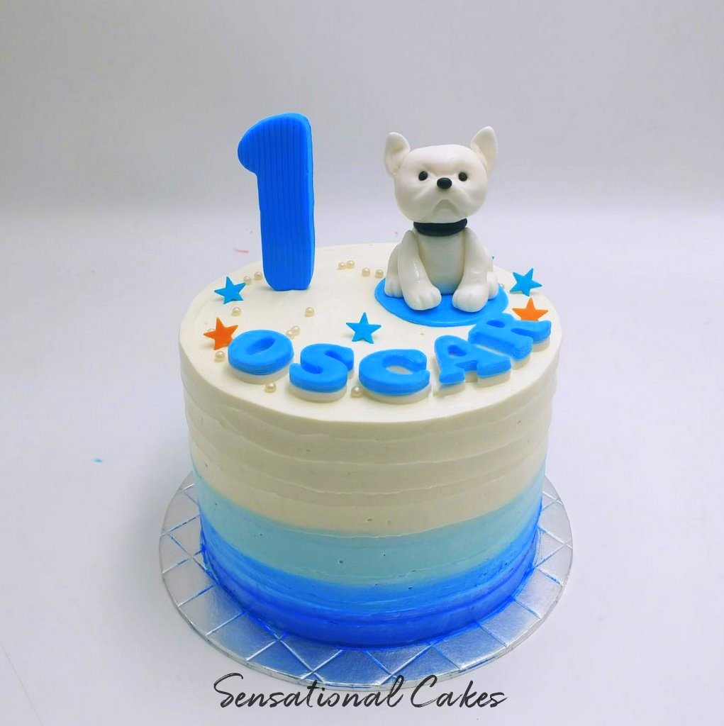 dog 1st birthday cake