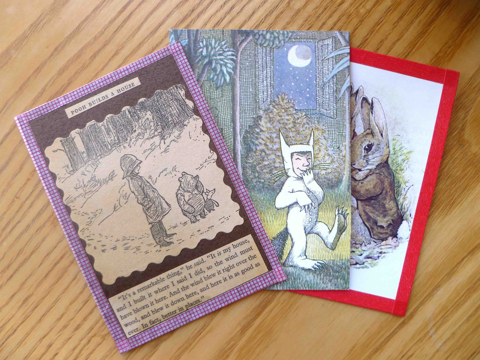 the happy honeybee 3 handmade postcards