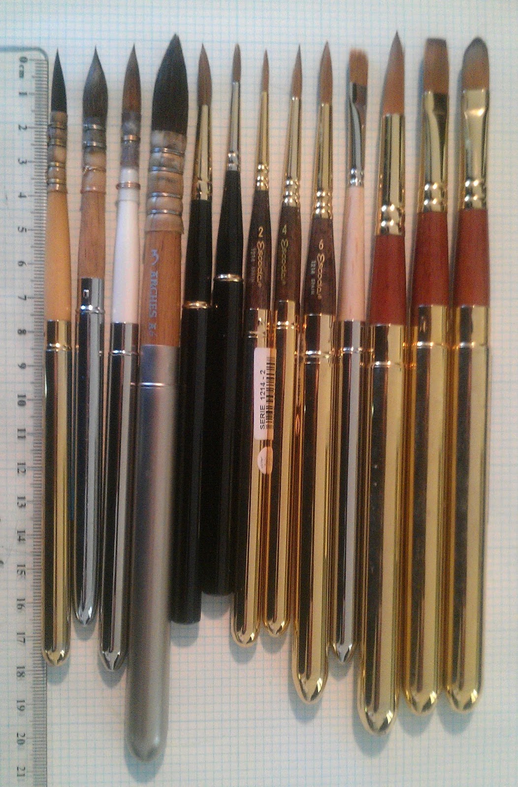 Jane Blundell Artist Plein air paint brushes