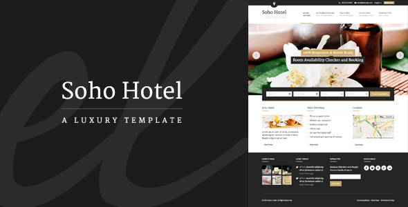 Soho Hotel v1.9.3 – Responsive Hotel Booking WP Theme