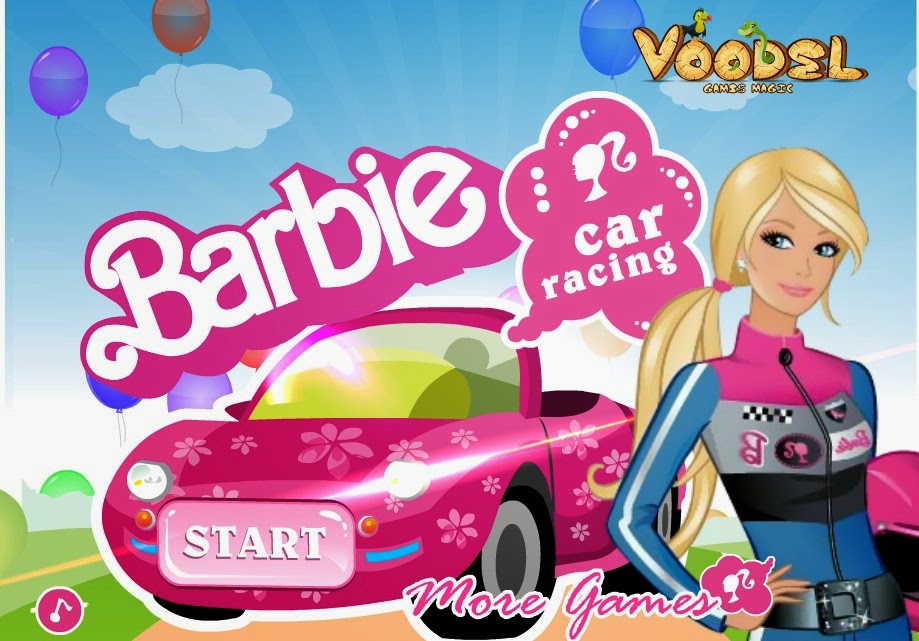 لعبة باربى وسباق السيارات