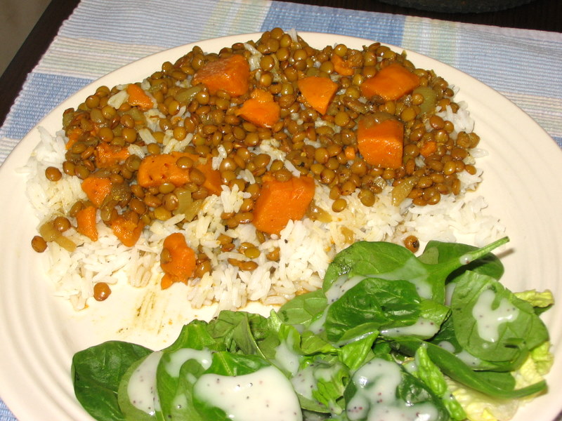 Safely Gathered In Lentil and Sweet Potato Curry