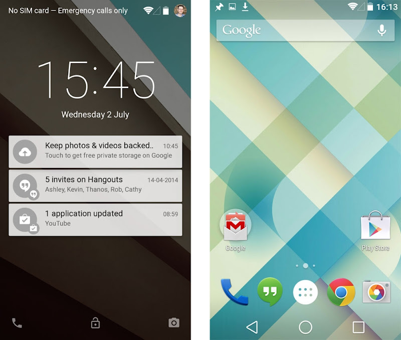 Android release L. screenshot Android release L. screenshot