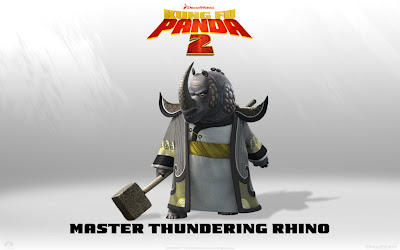 Master Thundering Rhino  Kungfu Panda 2 Movies Wallpaper - Cartoon Wallpaper 