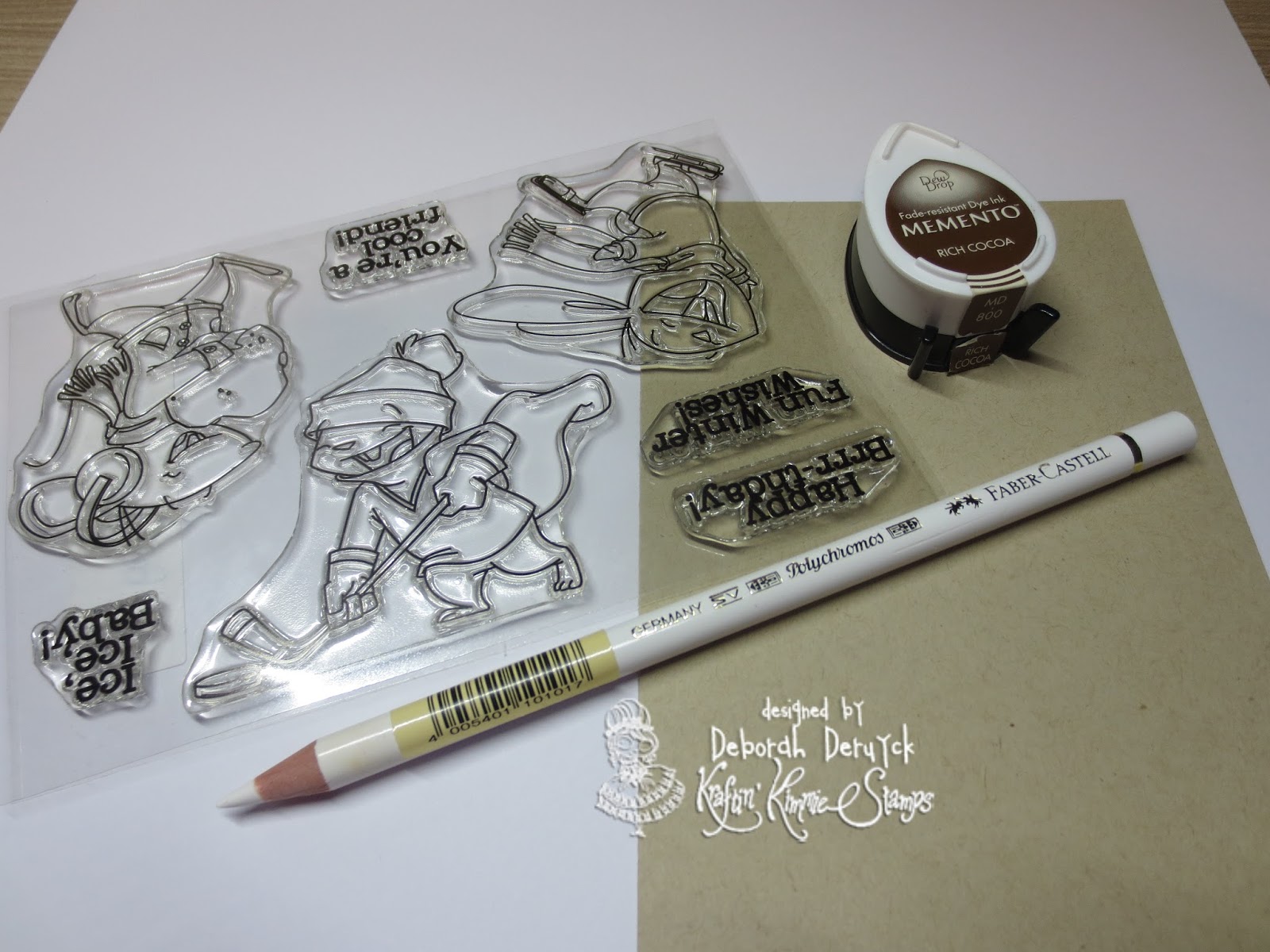 Deborah's shining cards Krafty Tips And Tutes Colouring with Copic markers on kraftpaper