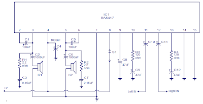 BA5406 Stereo Amplifier Circuit