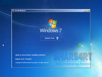 Tutorial Cara install ulang Windows 7 Lengkap