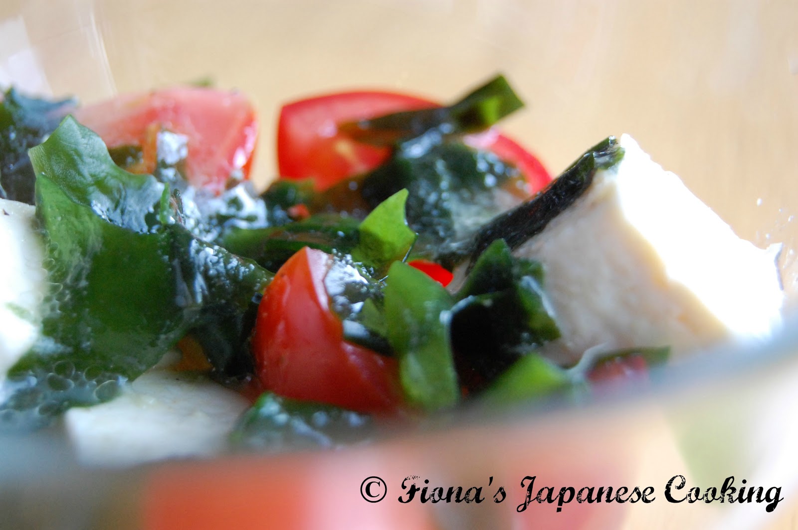 Fiona's Japanese Cooking JAPANESE SEAWEED & TOFU SALAD RECIPE