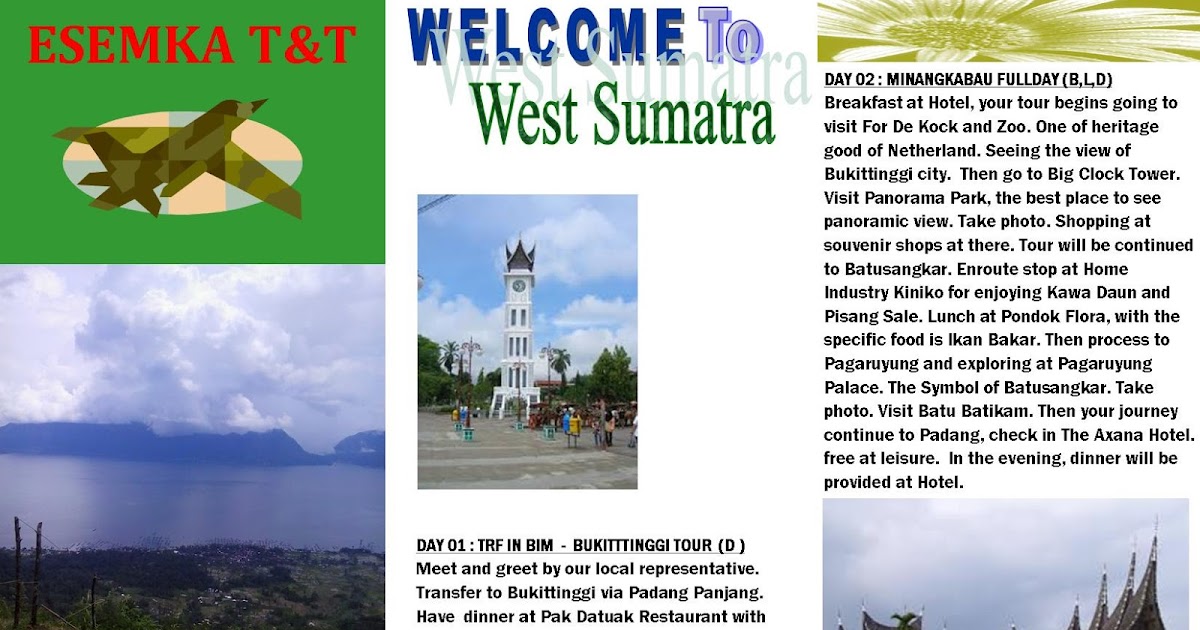 Mlt The Sunshine Contoh Brosur Paket Wisata 3 Hari 2 Malam