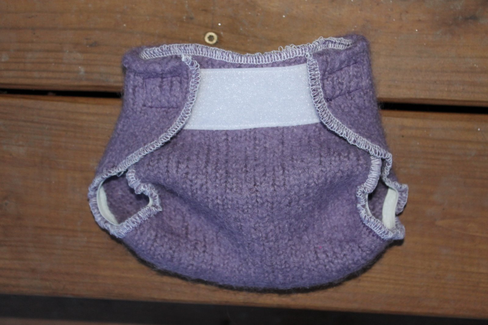 Wool cloth diaper cover made from upcycled wool sweaters