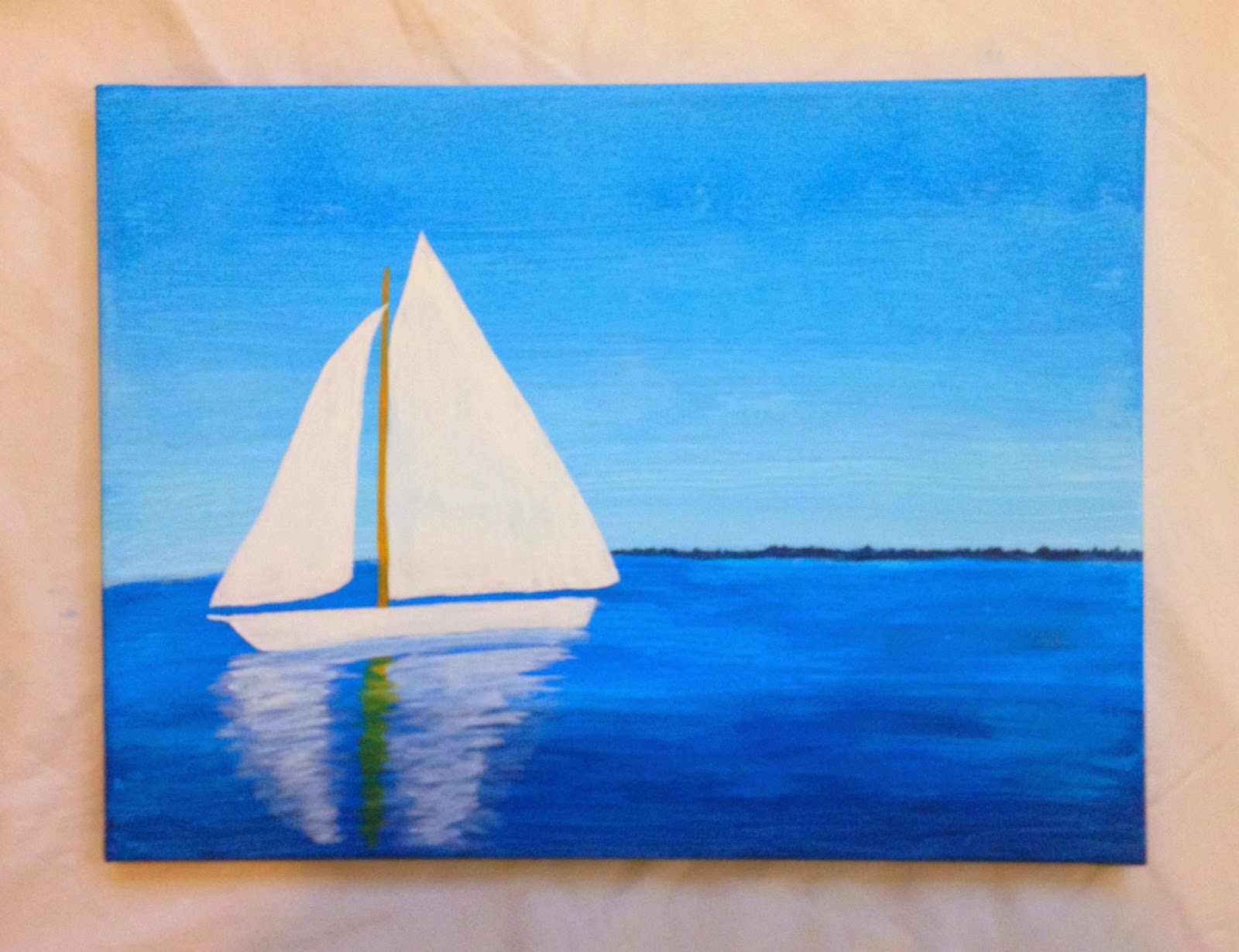 The Broken Cookie Cutter Nautical Bathroom Redecorating Sailboat Painting