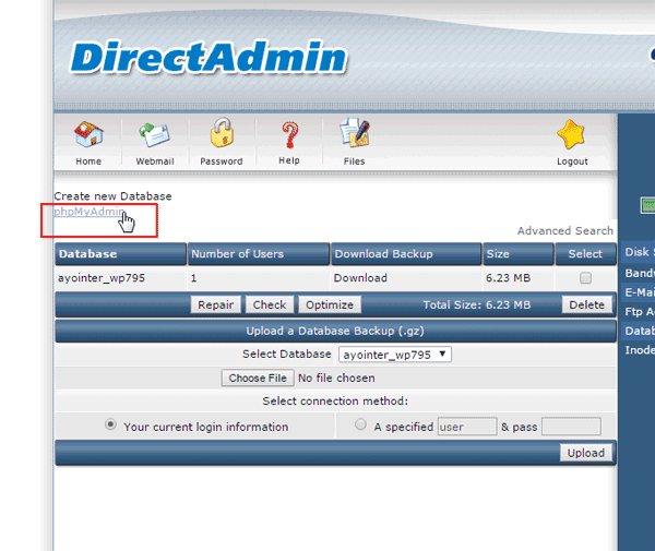 phpMyAdmin phpMyAdmin