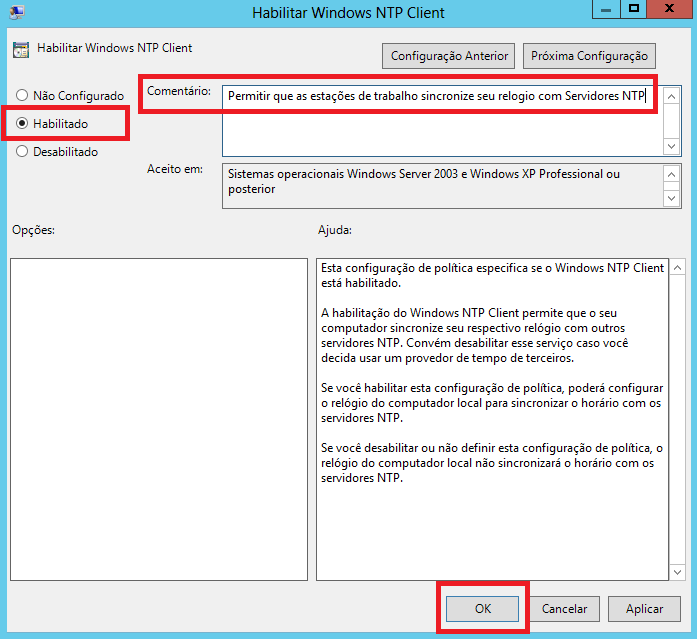 Identidade MCP Configurar servidor e cliente NTP Evitando problemas