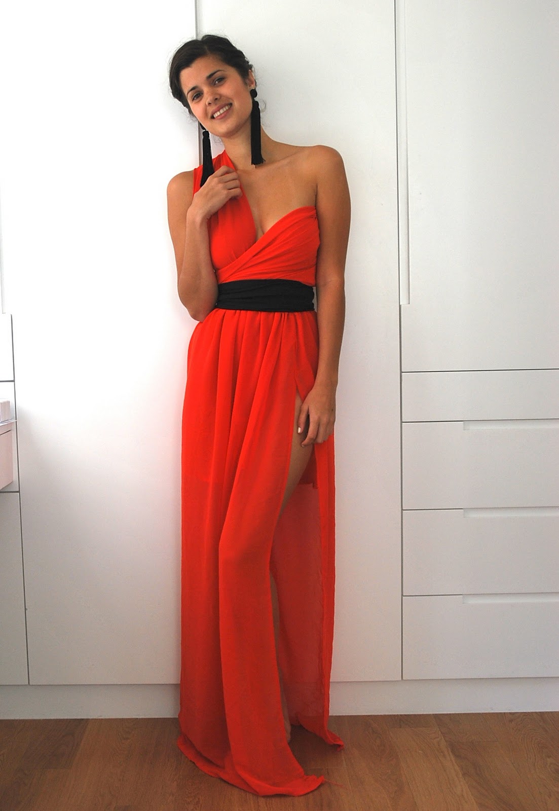 a pair and a spare . diy fashion DIY Split Skirt Dress