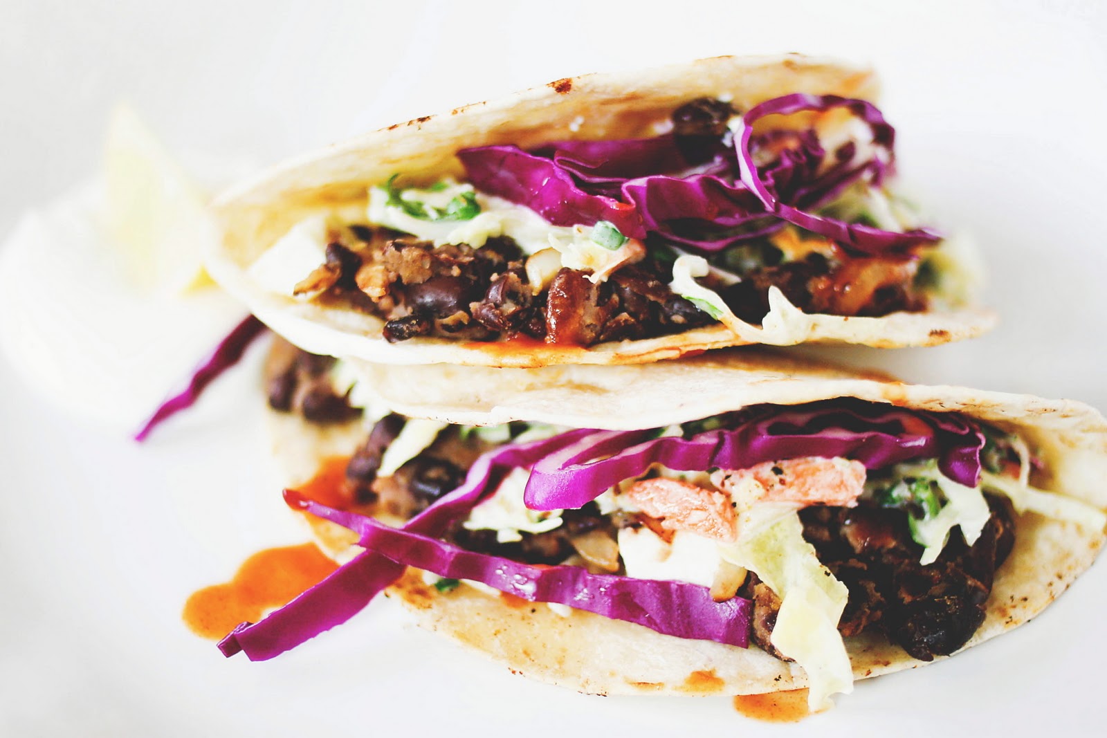 Unedeux senses Crispy Black Bean Tacos with Feta & Cabbage Slaw