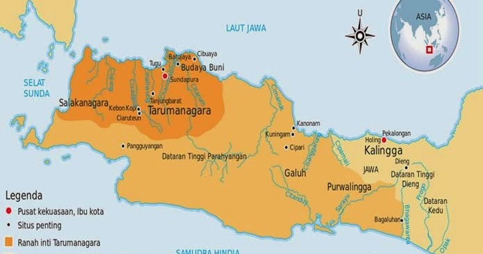 Letak Kerajaan Tarumanegara, Lokasi, Pendiri, dan Petanya