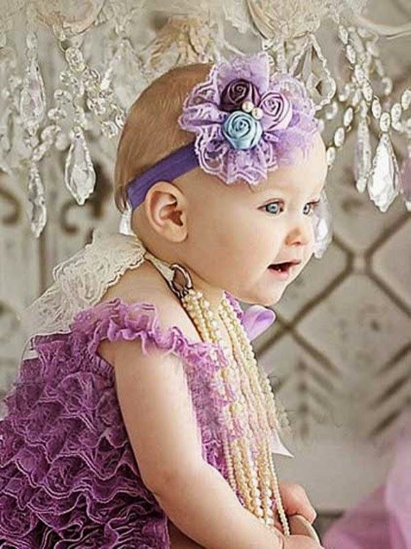 Bandana bayi lucu warna ungu bentuk bunga Bandana bayi lucu warna ungu bentuk bunga
