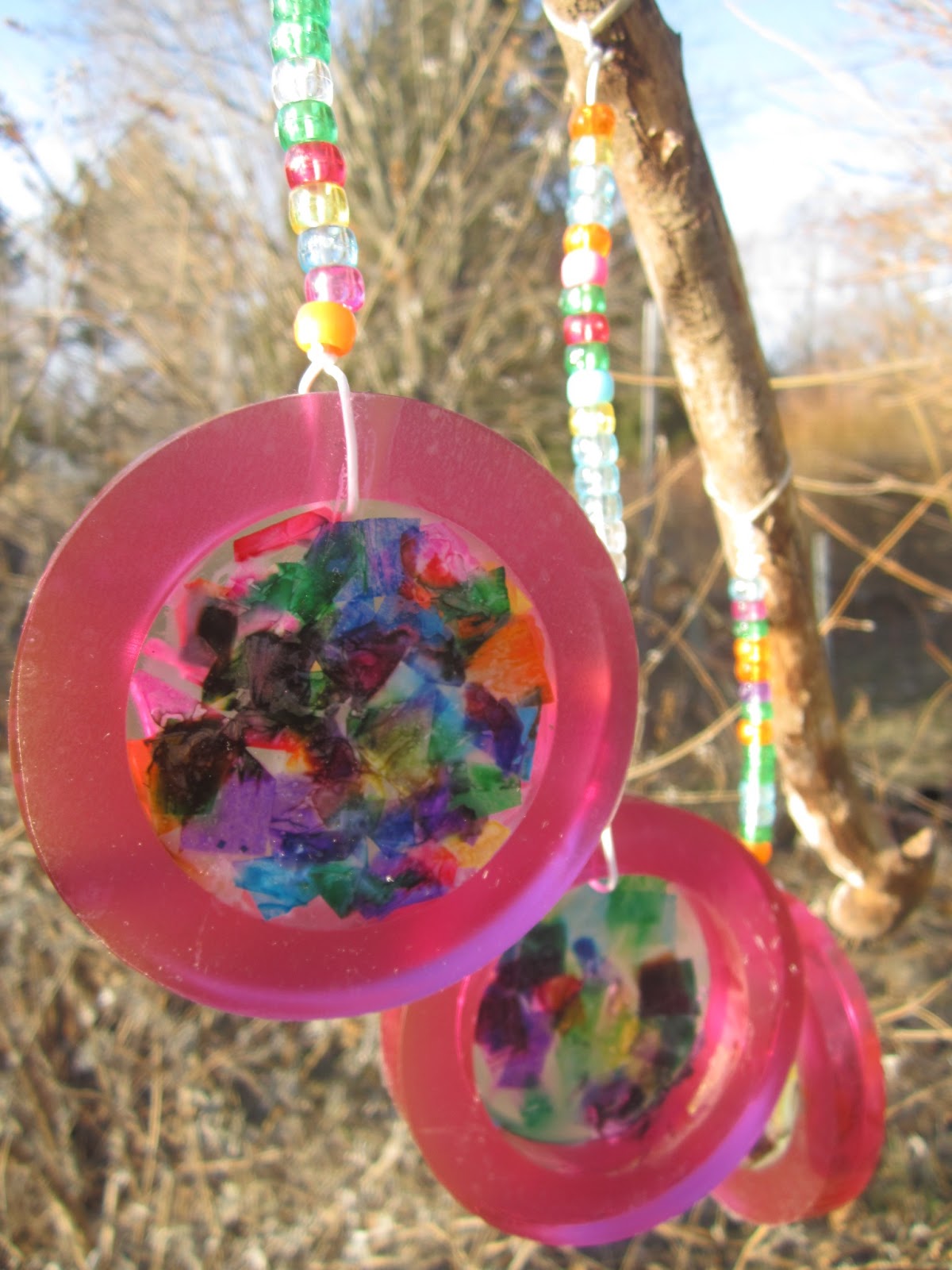 art and soul preschool Rainbow Sun Catchers