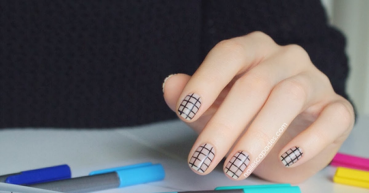 Nail Escapades HAY Grid Nail Design