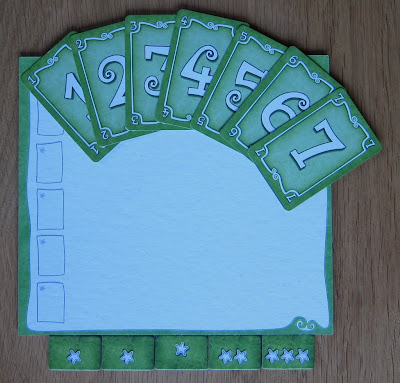 Pictomania - Drawing Tablet (with boxes down one side to record the players score in each round), 7 Guessing Cards and 5 Scoring Tokens