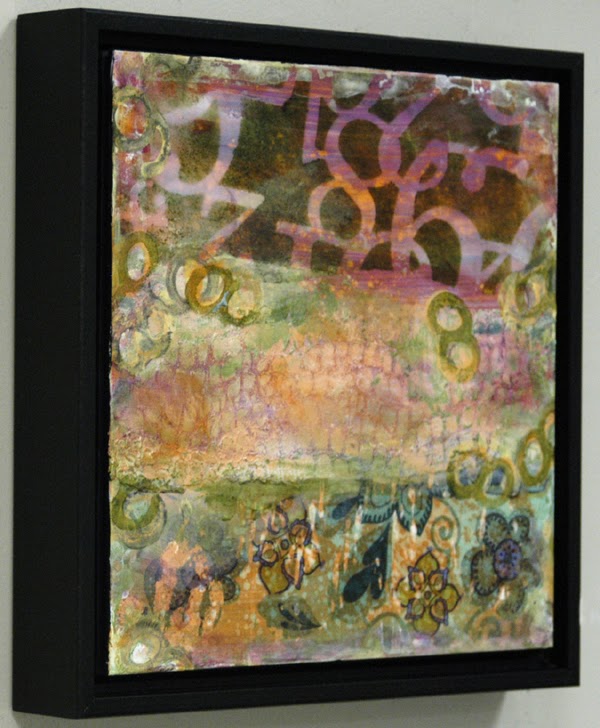 side view of Infinity abstract painting by Sandra Duran Wilson