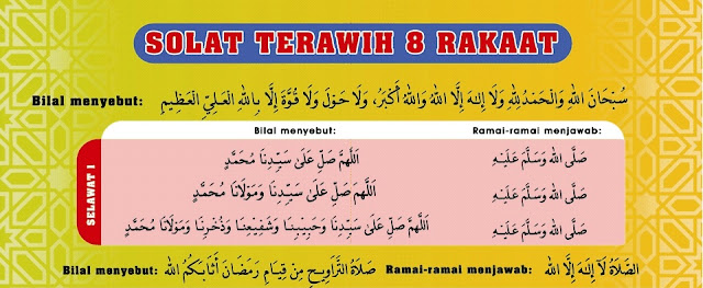 The Plain Yard::..: Plain Ilmu - Panduan Solat Terawih 8 Rakaat