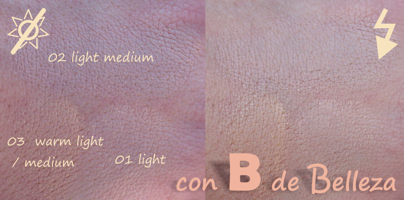 Swatches Light medium Warm light